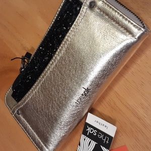 NWT The Sak Metallic Gold Zip Around Wallet P131